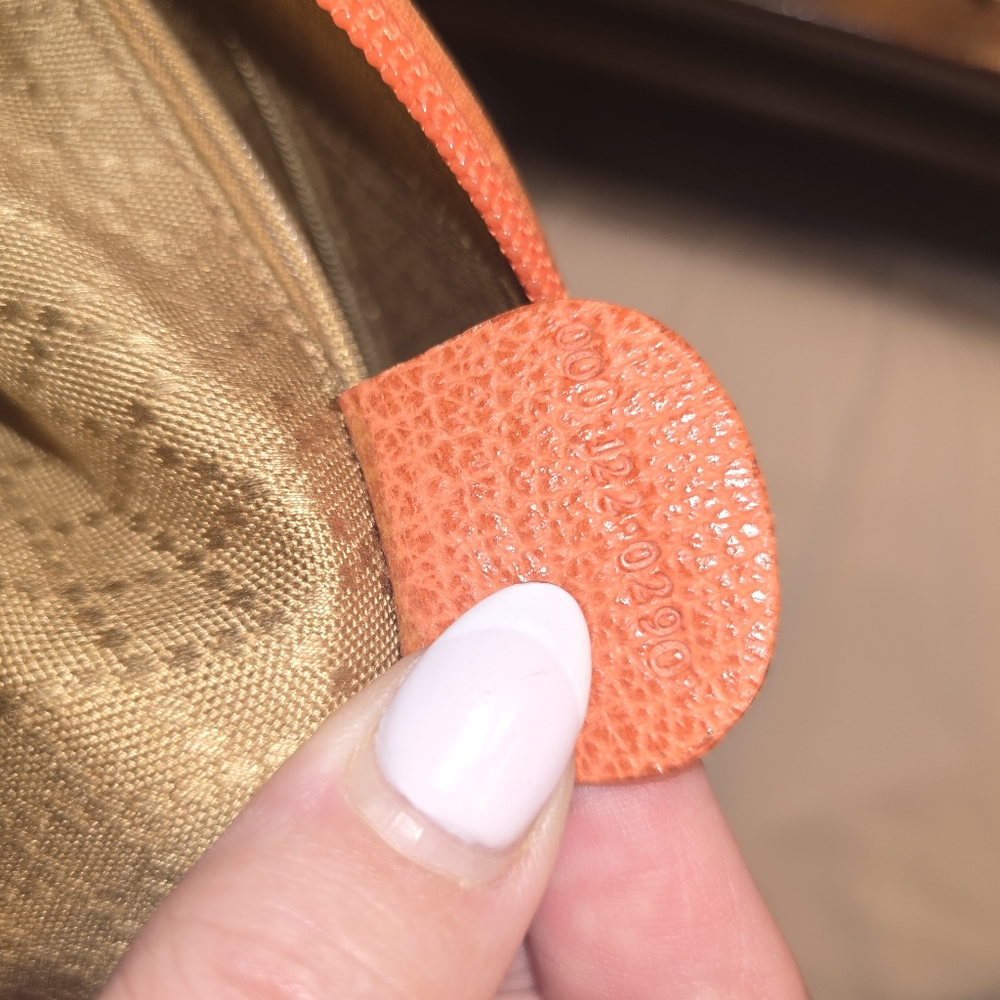 GUCCI Authentic  Bamboo  Suede ORANGE  Purse Satchel Handbag Designer - Picture 14 of 16